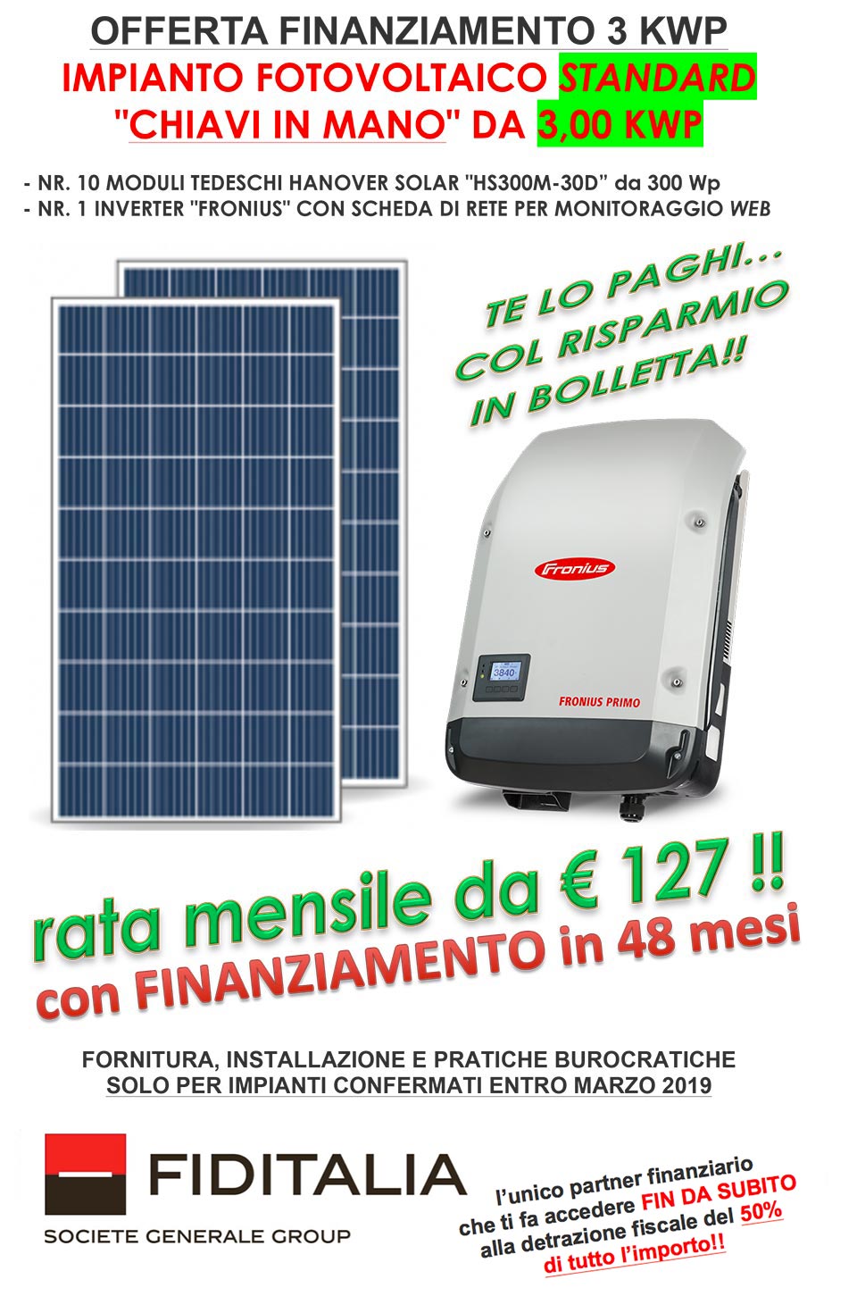 Offerta finanziamento fotovoltaico